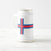 フェロー諸島の旗 ビールジョッキ (正面左)