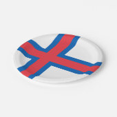 フェロー諸島の旗 ペーパープレート (アングル)