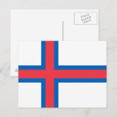 フェロー諸島の旗 ポストカード (正面/裏面)