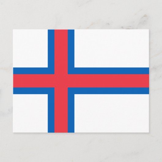 フェロー諸島の旗 ポストカード (正面)