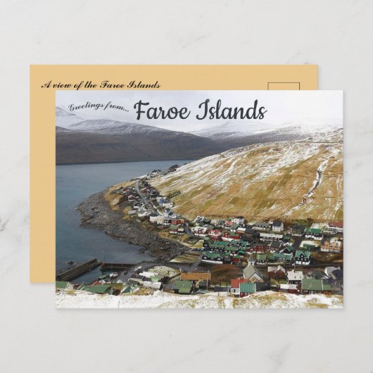 フェロー諸島の空中表示 ポストカード (正面/裏面)