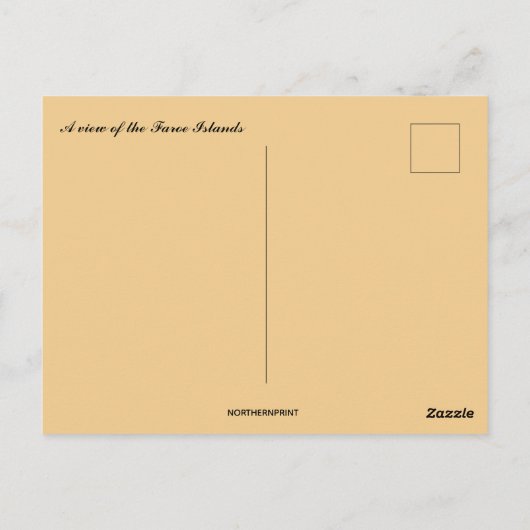 フェロー諸島の空中表示 ポストカード (裏面)