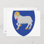 フェロー諸島コート・オブ・アームズFO ポストカード (正面/裏面)