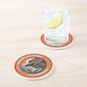 フェロー諸島デンマーク旅行アートバッジ コースター (側面)