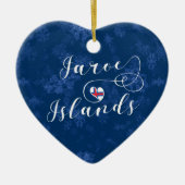 フェロー諸島ハート、クリスマスツリーオーナメント セラミックオーナメント (正面)