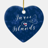 フェロー諸島ハート、クリスマスツリーオーナメント セラミックオーナメント (裏面)