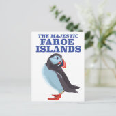 フェロー諸島パフィン ポストカード (スタンド正面)
