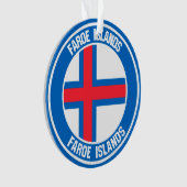 フェロー諸島ラウンドエンブレム オーナメント (正面)