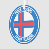 フェロー諸島ラウンドエンブレム オーナメント (正面)