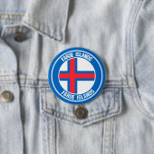 フェロー諸島ラウンドエンブレム 缶バッジ (インサイチュ)