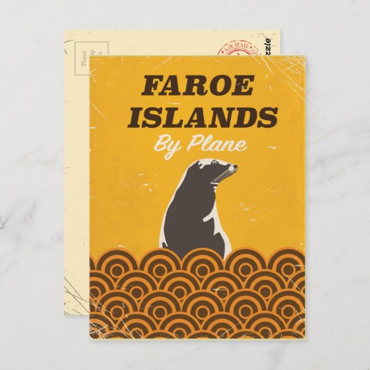 フェロー諸島ヴィンテージ旅行ポスター ポストカード (正面/裏面)
