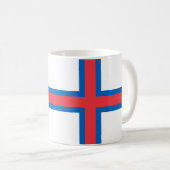 フェロー諸島国旗のセラミックマグカップ コーヒーマグカップ (正面右)