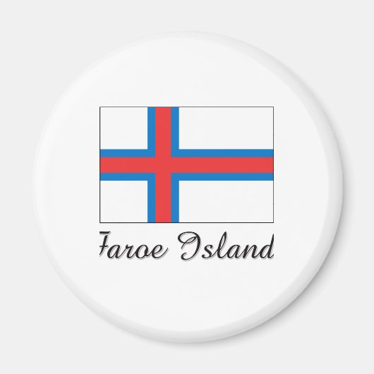 フェロー諸島国旗のデザイン マグネット (正面)