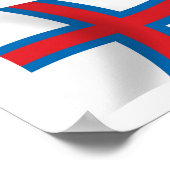 フェロー諸島国旗のポスタープリント ポスター (角)