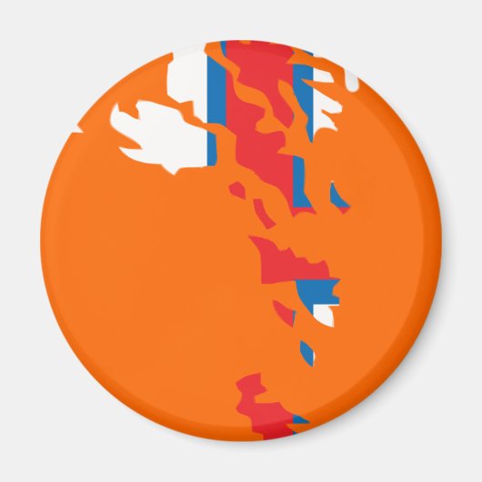 フェロー諸島国旗の地図 マグネット (正面)