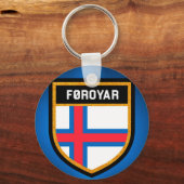 フェロー諸島国旗 キーホルダー (正面)