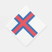 フェロー諸島国旗 スタンダードランチョンナプキン (角)