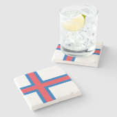 フェロー諸島国旗 ストーンコースター (横)