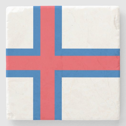 フェロー諸島国旗 ストーンコースター (正面)