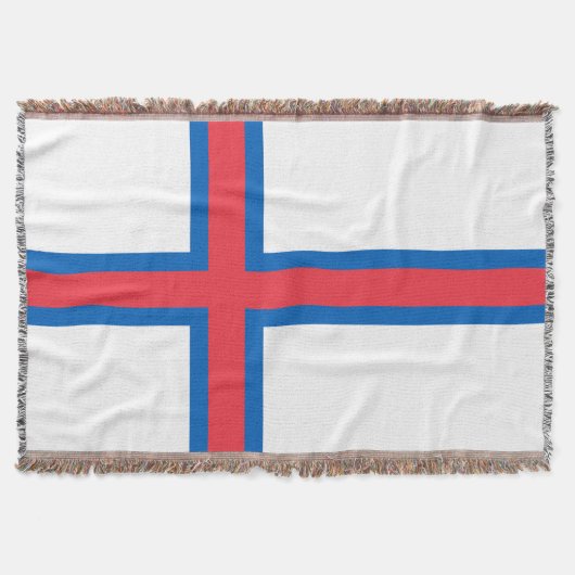 フェロー諸島国旗 スローブランケット (正面)