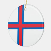 フェロー諸島国旗 セラミックオーナメント (左)