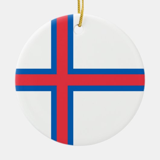 フェロー諸島国旗 セラミックオーナメント (正面)