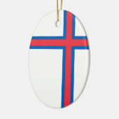 フェロー諸島国旗(デンマーク) セラミックオーナメント (左)