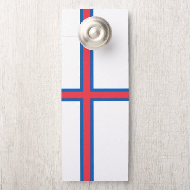 フェロー諸島国旗 ドアノブサイン (ノブ)