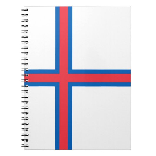 フェロー諸島国旗 ノートブック (正面)