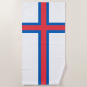 フェロー諸島国旗 ビーチタオル (正面)