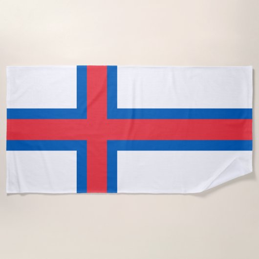 フェロー諸島国旗 ビーチタオル (正面)