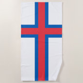 フェロー諸島国旗 ビーチタオル (正面)