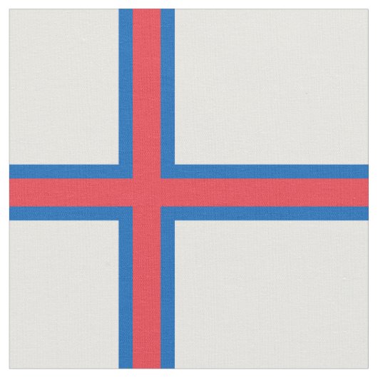 フェロー諸島国旗 ファブリック (クローズアップ)