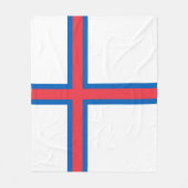 フェロー諸島国旗 フリースブランケット (正面)