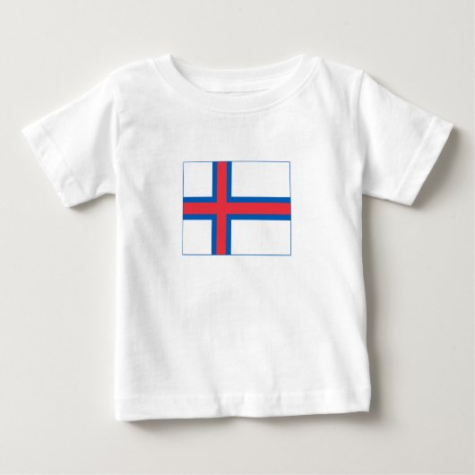 フェロー諸島国旗 ベビーTシャツ (正面)