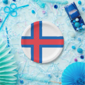 フェロー諸島国旗 ペーパープレート (パーティー)