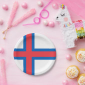 フェロー諸島国旗 ペーパープレート (パーティー)