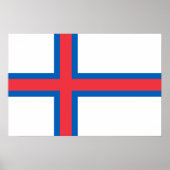 フェロー諸島国旗 ポスター (正面)