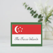 フェロー諸島国旗 ポストカード (スタンド正面)