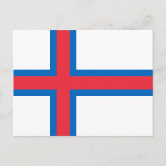 フェロー諸島国旗 ポストカード (正面)