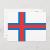 フェロー諸島国旗 ポストカード (正面/裏面)