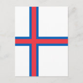 フェロー諸島国旗 ポストカード (正面)