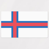 フェロー諸島国旗 ラベル (デザイン1)