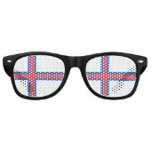 フェロー諸島国旗 レトロサングラス (正面)