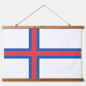 フェロー諸島国旗 吊り下げ型タペストリー (正面)