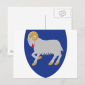 フェロー諸島（デンマーク）紋章 ポストカード (正面/裏面)