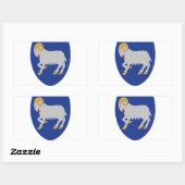 フェロー諸島（デンマーク）紋章 長方形シール (シート)