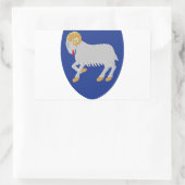 フェロー諸島（デンマーク）紋章 長方形シール (バッグ)