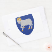 フェロー諸島（デンマーク）紋章 長方形シール (封筒)