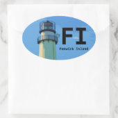 フェンウィックアイランドバンパーステッカー楕円 楕円形シール (バッグ)